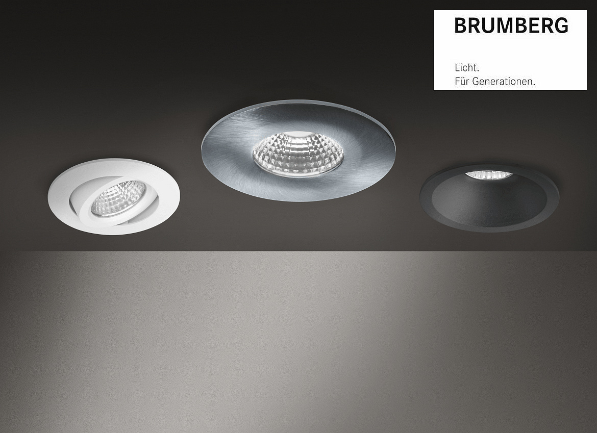 Brumberg downlight ODEMAR / PHASE DIM 830 round, rigid, set back IP20, black matt dimmable Brumberg downlight ODEMAR / PHASE DIM 830 round, rigid, set back IP20, black matt dimmable