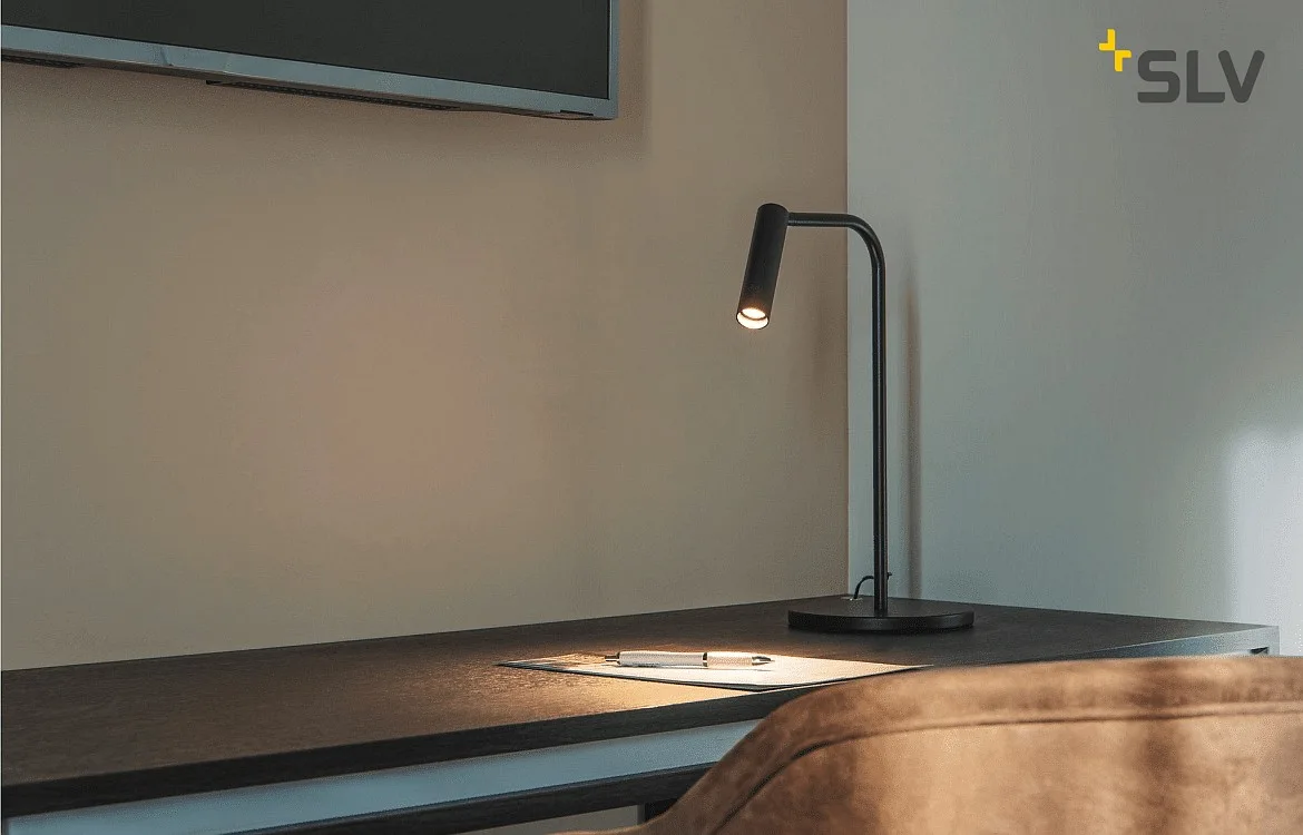 SLV Premium LED Table lamp KARPO TL, 6.5W 3000K 400lm, 3-step touch dimmer, black SLV Premium LED Table lamp KARPO TL, 6.5W 3000K 400lm, 3-step touch dimmer, black