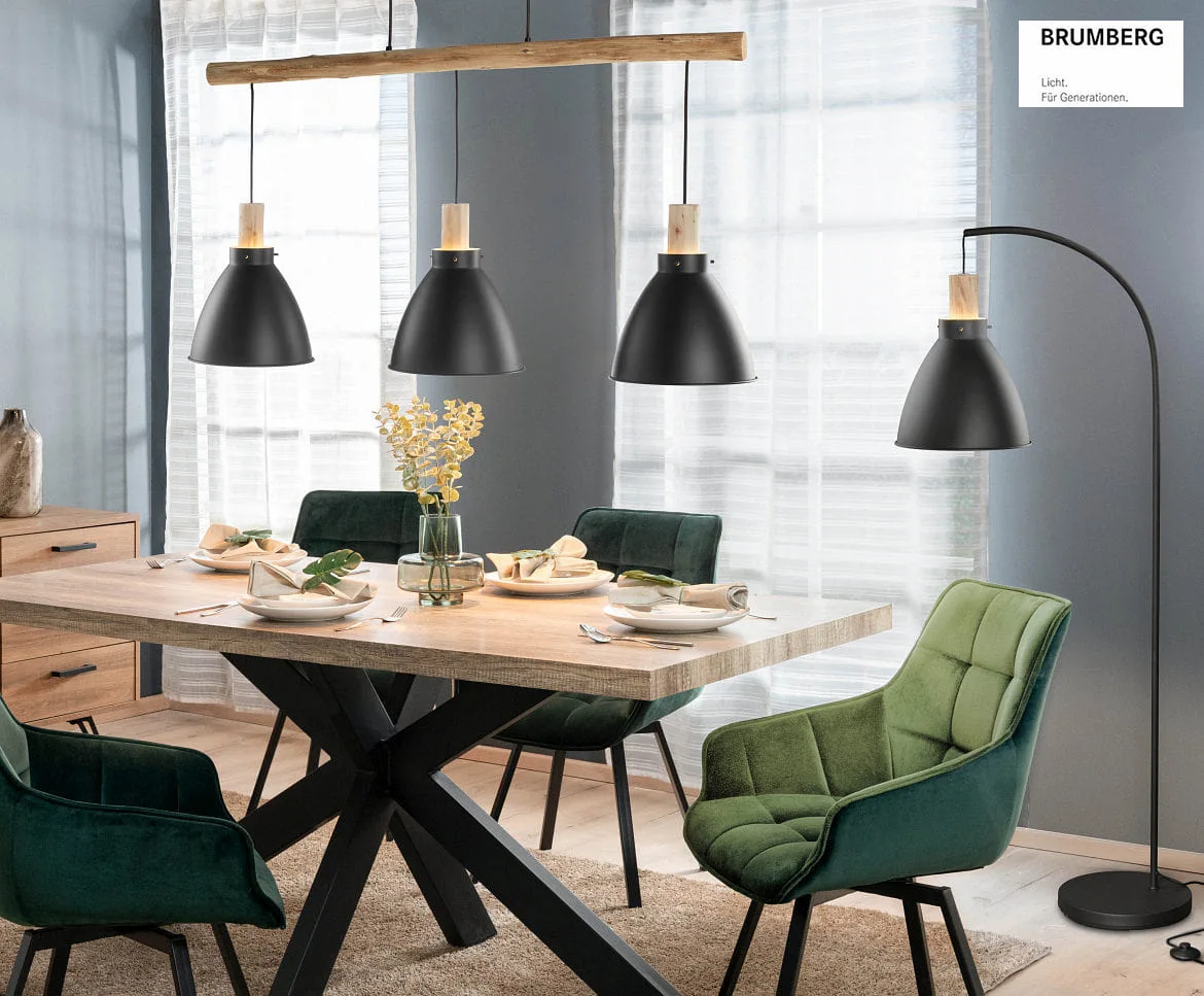 Brumberg floor lamp BRENTHIS down, rigid E27 IP20, wood, black Brumberg floor lamp BRENTHIS down, rigid E27 IP20, wood, black