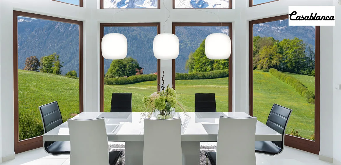 Casablanca Pendant luminaire MUREA, E27, IP20, opal white matt Casablanca Pendant luminaire MUREA, E27, IP20, opal white matt