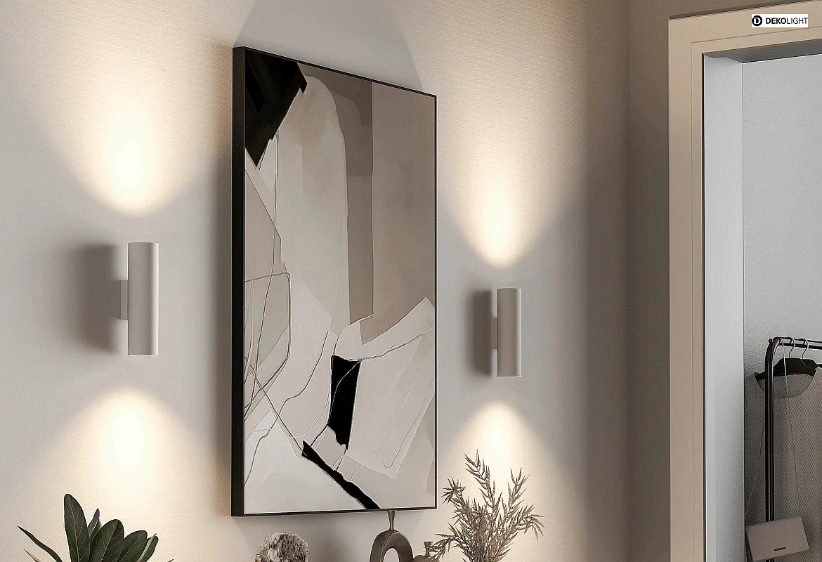 Deko-Light wall luminaire CAN UP & DOWN up / down, 2 flames, rigid GU10 IP20, white Deko-Light wall luminaire CAN UP & DOWN up / down, 2 flames, rigid GU10 IP20, white