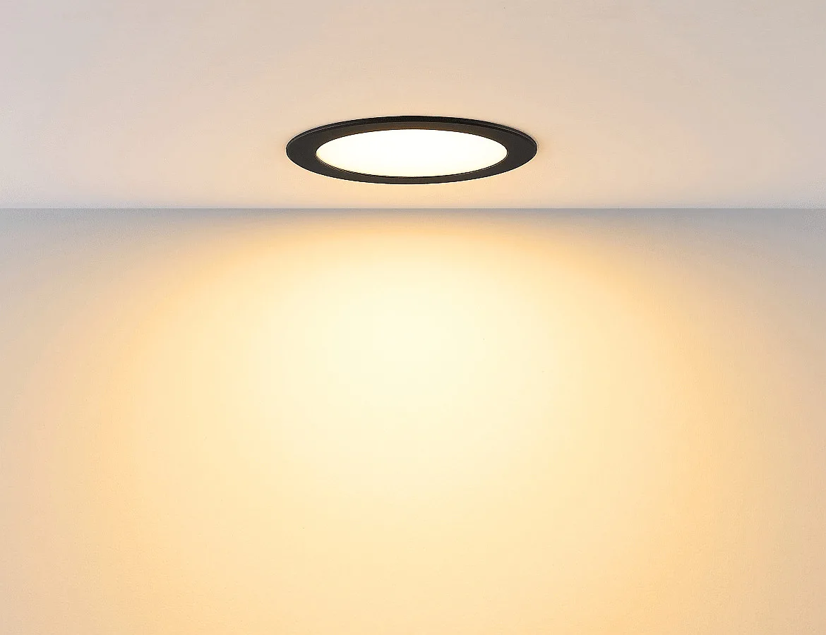Deko-Light downlight ACRUX PRO 120 rigid, CCT Switch, UGR < 19, multipower IP20/ IP54, glossy, black dimmable Deko-Light downlight ACRUX PRO 120 rigid, CCT Switch, UGR < 19, multipower IP20/ IP54, glossy, black dimmable