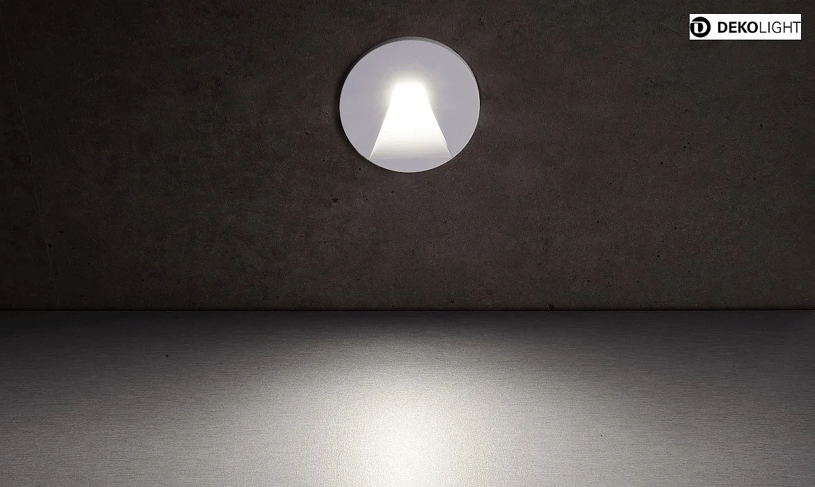 Deko-Light Cover ROUND Angle for recessed LED wall luminaire ALWAID, white Deko-Light Cover ROUND Angle for recessed LED wall luminaire ALWAID, white