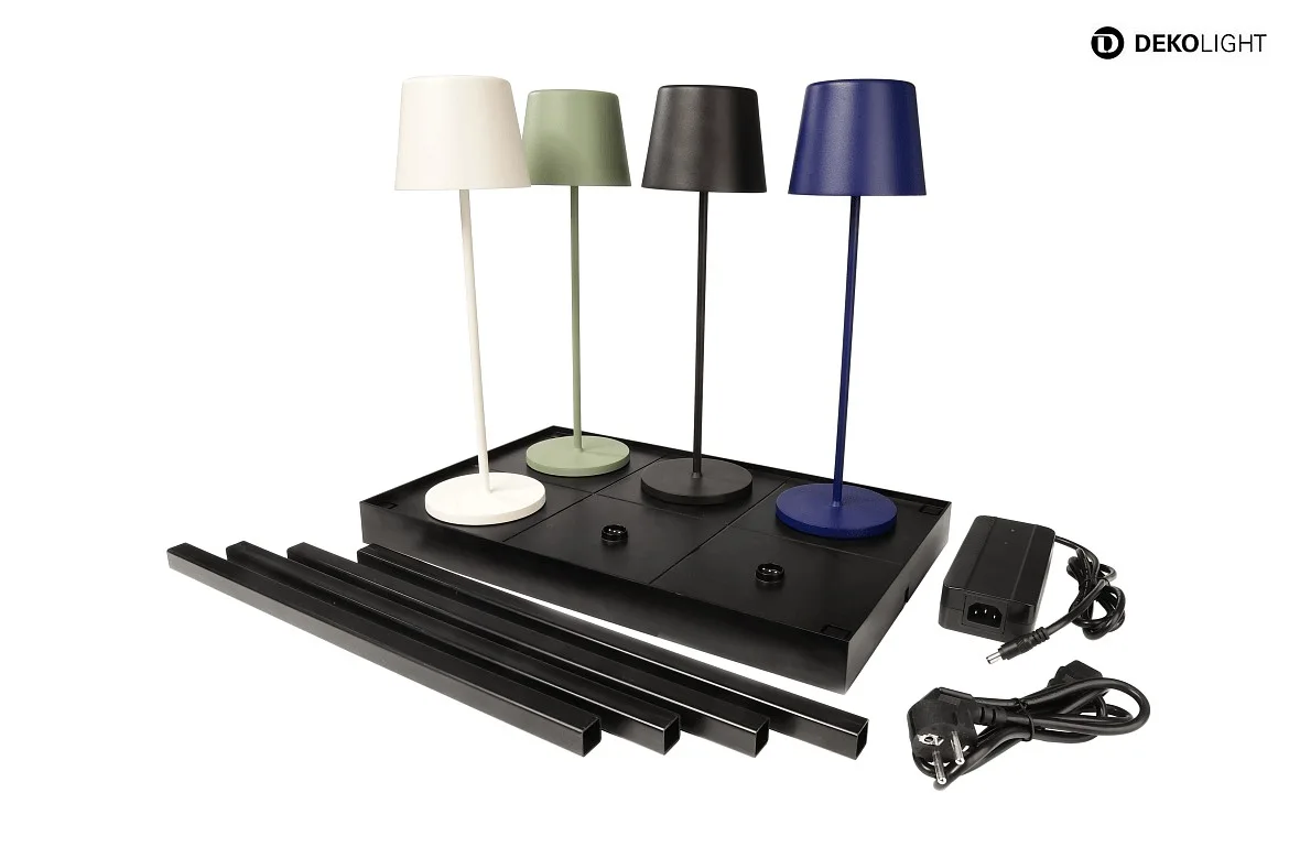 Deko-Light charging station CANIS x6 6-fold, black Deko-Light charging station CANIS x6 6-fold, black