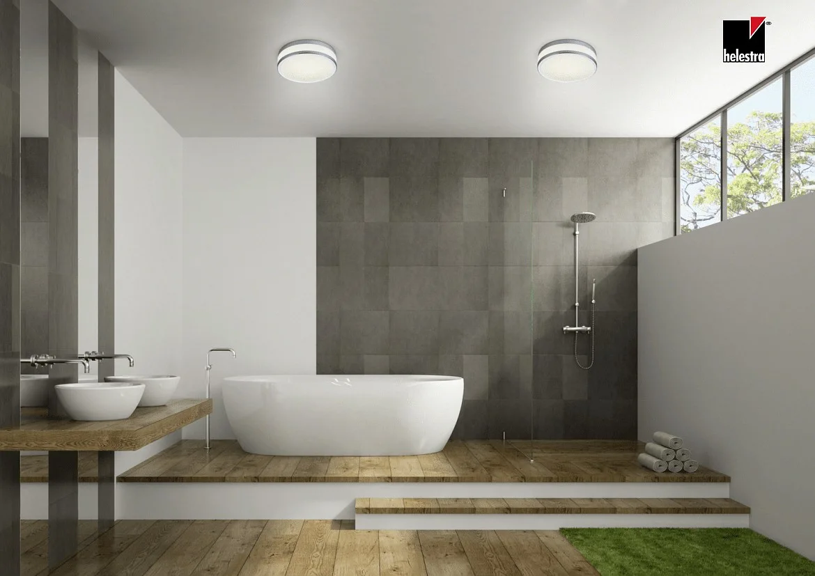 Helestra LED Ceiling luminaire ZELO 29 LED Bathroom luminaire, IP44, chrome Helestra LED Ceiling luminaire ZELO 29 LED Bathroom luminaire, IP44, chrome