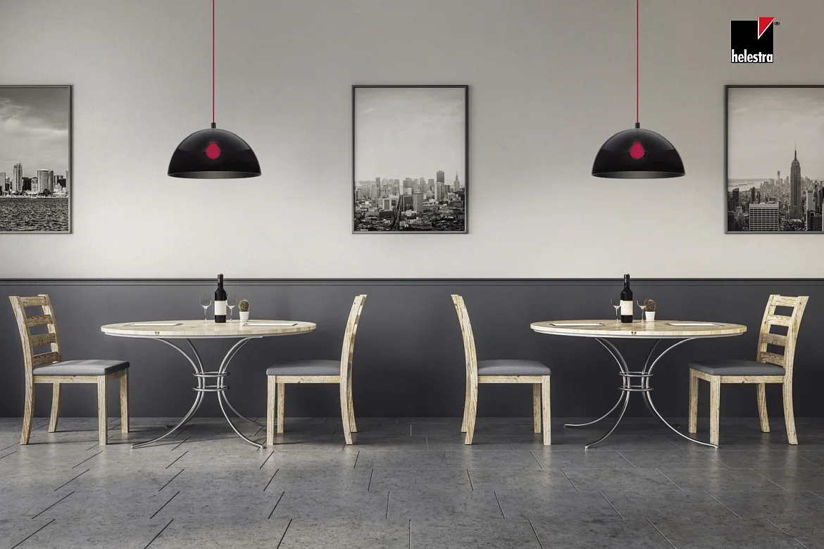 Helestra pendant luminaire DORO E27 IP20, red, black matt, white Helestra pendant luminaire DORO E27 IP20, red, black matt, white