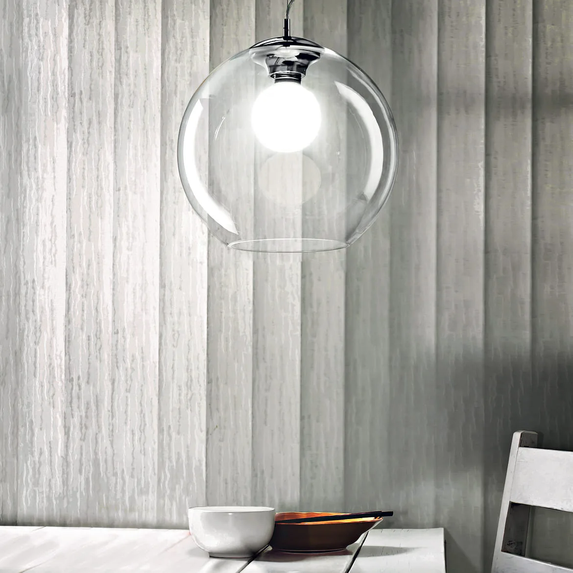 Ideal Lux Pendant luminaire NEMO CLEAR SP1 D40, E27, Ø 40cm, transparent Ideal Lux Pendant luminaire NEMO CLEAR SP1 D40, E27, Ø 40cm, transparent