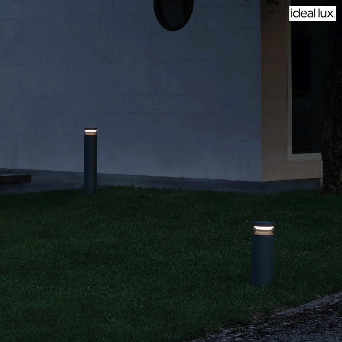 Ideal Lux bollard light BOEING H100 cylindrical, switchable, with diffuser IP65, black matt Ideal Lux bollard light BOEING H100 cylindrical, switchable, with diffuser IP65, black matt