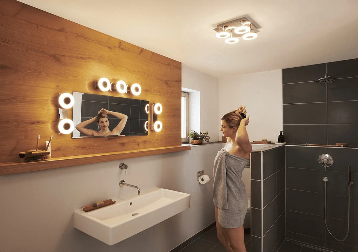 Ledvance wall luminaire SMART+ WIFI ORBIS WALL WAVE 300X300MM TW 4 flames, square, tunable white, controllable via WLAN / WIFI IP44 Ledvance wall luminaire SMART+ WIFI ORBIS WALL WAVE 300X300MM TW 4 flames, square, tunable white, controllable via WLAN / WIFI IP44