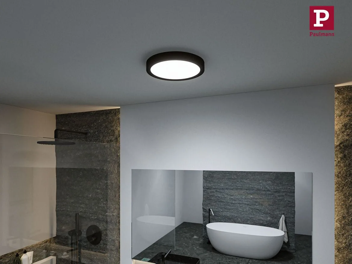Paulmann bath luminaire TEGA CCT Switch, switchable IP44, mat, black Paulmann bath luminaire TEGA CCT Switch, switchable IP44, mat, black