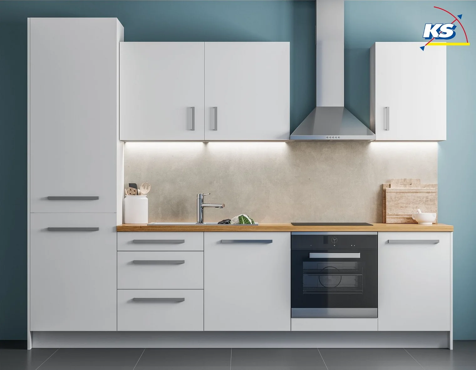 Paulmann Funtion MaxLED 500 Comfort Set Kitchen, 24V DC, 3x 60cm, 13W 2700K 245lm , with Touch sensor, silver Paulmann Funtion MaxLED 500 Comfort Set Kitchen, 24V DC, 3x 60cm, 13W 2700K 245lm , with Touch sensor, silver