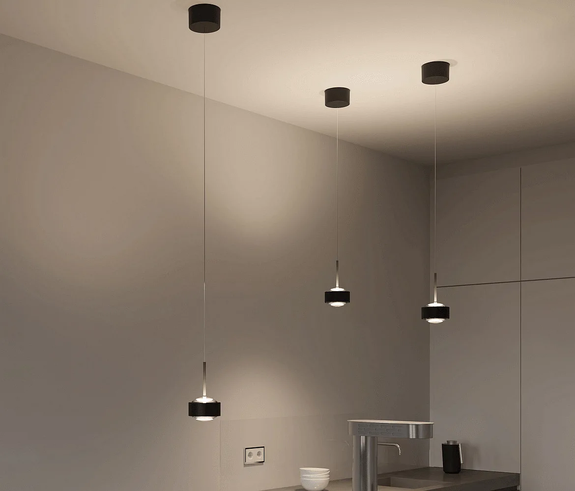 Top Light pendant luminaire PUK! PRO 120 MOTION 1 flame IP20, chrome, black matt dimmable Top Light pendant luminaire PUK! PRO 120 MOTION 1 flame IP20, chrome, black matt dimmable
