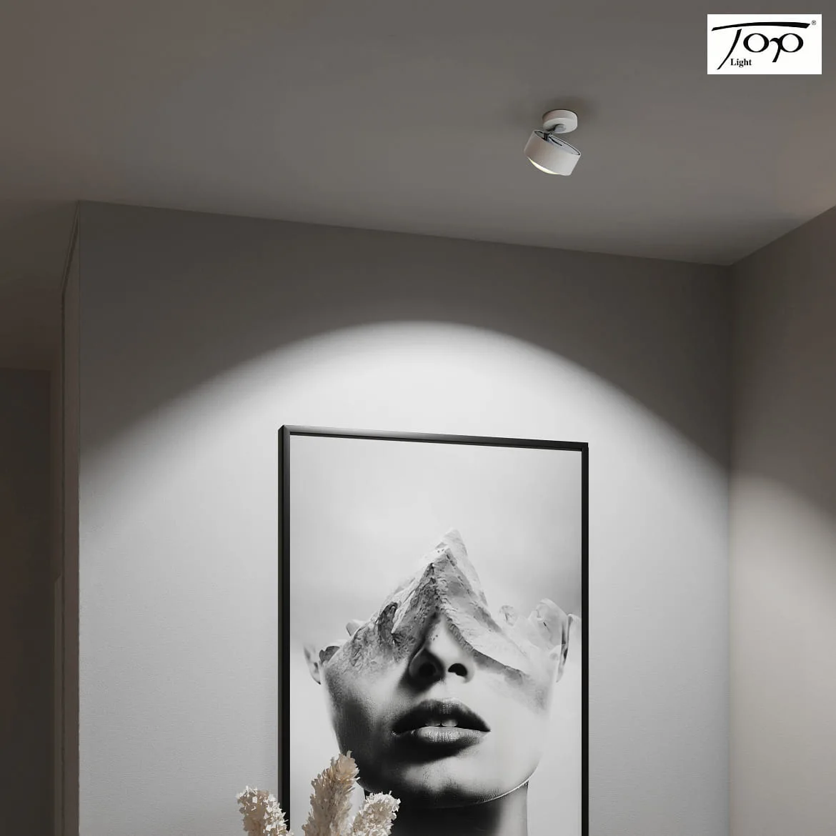 Top Light ceiling luminaire PUK MAXX MOVE (COB LED) down, swivelling, rotatable, without lens IP20, white matt dimmable Top Light ceiling luminaire PUK MAXX MOVE (COB LED) down, swivelling, rotatable, without lens IP20, white matt dimmable