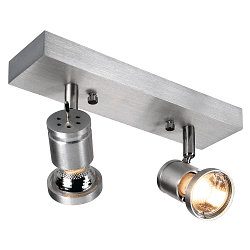 SOUVEREEN II QPAR51, Wall and Ceiling luminaire alu brushed, Spot, max. 75W