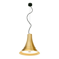 Premium LED Pendant luminaire BATO 35 PD, � 35cm, 21W 2500K 1300lm 100�, TRIAC dimmable, brushed brass