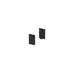 GRAZIA 10 Endcaps for GRAZIA Surface profile standard, 2 items, high design, black