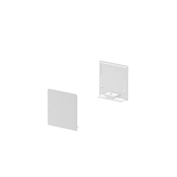GRAZIA 20 Endcaps for GRAZIA Surface profile flat, 2 items, high design, white