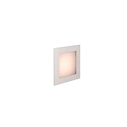 Premium LED Wall recessed luminaire FRAME BASIC HV, 3.1W 2700K 140lm, silver