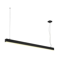 LED Pendant luminaire Q-LINE PD DALI Single, length 142cm, 47W 3000K 3700lm 120�, black
