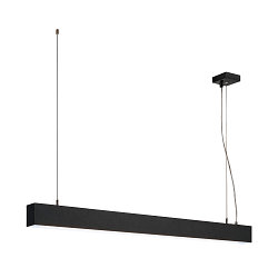 LED Pendant luminaire GLENOS, 100cm, UGR, 52W 4000K, black matt