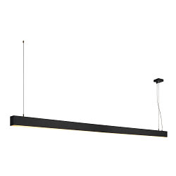 LED Pendant luminaire GLENOS, 200cm, UGR, 103W 3000K, black matt