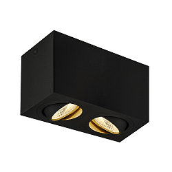 LED Ceiling luminaire TRILEDO Double, 16W 3000K 1340lm 38�, 30� separately swiveling, black