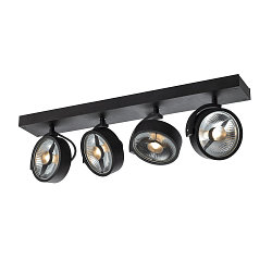 Wall and Ceiling luminaire KALU CW, Quad, QPAR111, 4x max. 75W, black