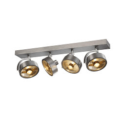 Wall and Ceiling luminaire KALU CW, Quad, QPAR111, 4x max. 75W, brushed alu