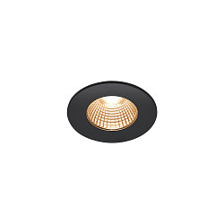LED Outdoor Recessed Downlight PATTA-I round, IP65 IK02, 7.3W 1800-3000K 440lm, dim to warm, black