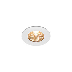 LED Outdoor Recessed Downlight PATTA-I round, IP65 IK02, 7.3W 1800-3000K 440lm, dim to warm, white