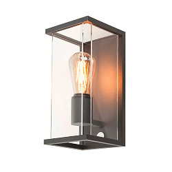 Outdoor Wall luminaire QUADRULO SENSOR WL, E27, anthracite, with IR sensor