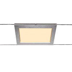 LED Wire luminaire PLYTTA rectangular for TENSEO low-voltage wire system, 9W, 2700K, 580lm, chrome