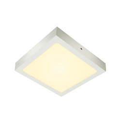 LED Wall / Ceiling luminaire SENSER 24 CW, square, 15W, 1200lm, IP20, white, 3000K