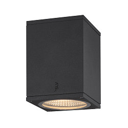 Premium-LED Outdoor Ceiling luminaire ENOLA SQUARE CCT, IP65 IK02, S-size, 9W 3000 / 4000K 510 / 580lm 38�, CRi>90, anthracite