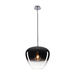 Pendant luminaire PANTILO CONVEX 40 Indoor, E27, chrome, with canopy