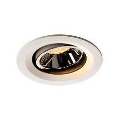 LED Ceiling recessed luminaire NUMINOS DL M, 2700K, IP20, rotatable / pivotable, 20�, 1550lm, UGR 17, white/chrome