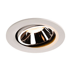 LED Ceiling recessed luminaire NUMINOS DL L, 2700K, IP20, rotatable / pivotable, 20�, 2150lm, UGR 17, white/chrome