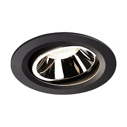 LED Ceiling recessed luminaire NUMINOS DL L, 4000K, IP20, rotatable / pivotable, 40�, 2350lm, UGR 18, black/chrome