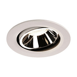 LED Ceiling recessed luminaire NUMINOS DL L, 4000K, IP20, rotatable / pivotable, 40�, 2350lm, UGR 18, white/chrome