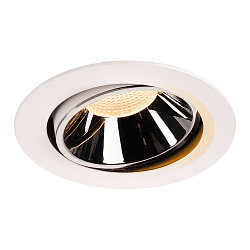 LED Ceiling recessed luminaire NUMINOS DL XL, 2700K, IP20, rotatable / pivotable, 55�, 3400lm, UGR 19, white/chrome