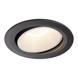 LED Ceiling recessed luminaire NUMINOS DL XL, 4000K, IP20, rotatable / pivotable, 40�, 3800lm, UGR 18, black/white