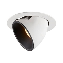 LED Ceiling recessed luminaire NUMINOS� GIMBLE XL, 3000K, 40�, white/black