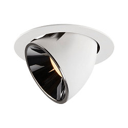 LED Ceiling recessed luminaire NUMINOS� GIMBLE XL, 3000K, 55�, white/chrome
