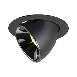 LED Ceiling recessed luminaire NUMINOS� GIMBLE XL, 4000K, 20�, black/chrome
