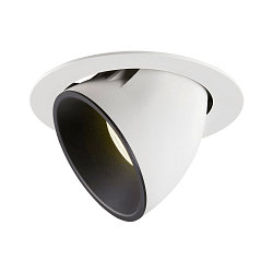 LED Ceiling recessed luminaire NUMINOS� GIMBLE XL, 4000K, 40�, white/black