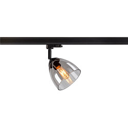 3-phase spot PARA CONE GL GU10, transparent, bamboo