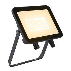 LED Wall / Ceiling luminaire FLOODI L, 48W, 3000K, 100�, anthracite/transparent