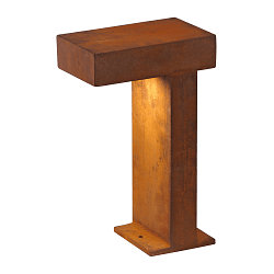 LED Outdoor Floorlamp RUSTY PATHLIGHT 40,  IP55 IK06, height 40cm, 8.9W 3000K 400lm 90�, FeCSi steel rust color