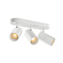 wall and ceiling luminaire ASTO TUBE CW TRIPLE 3 flames, long, cardanic swivelling GU10 IP20, white dimmable