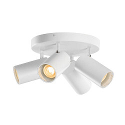 wall and ceiling luminaire ASTO TUBE CW QUADRUPLE 4 flames, round, cardanic swivelling GU10 IP20, white dimmable